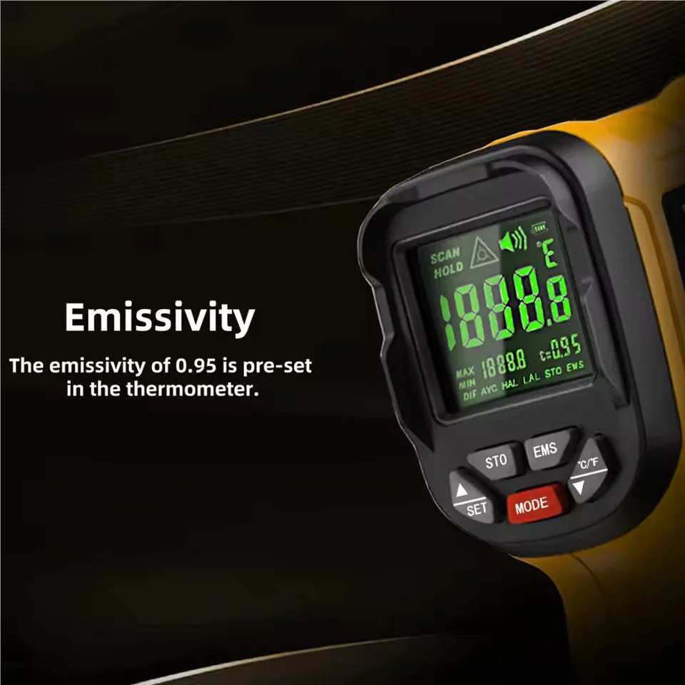 Industrial Laser Temperature Sensor - BSIDE H3 Infrared Thermometer Gun -50~1400°C