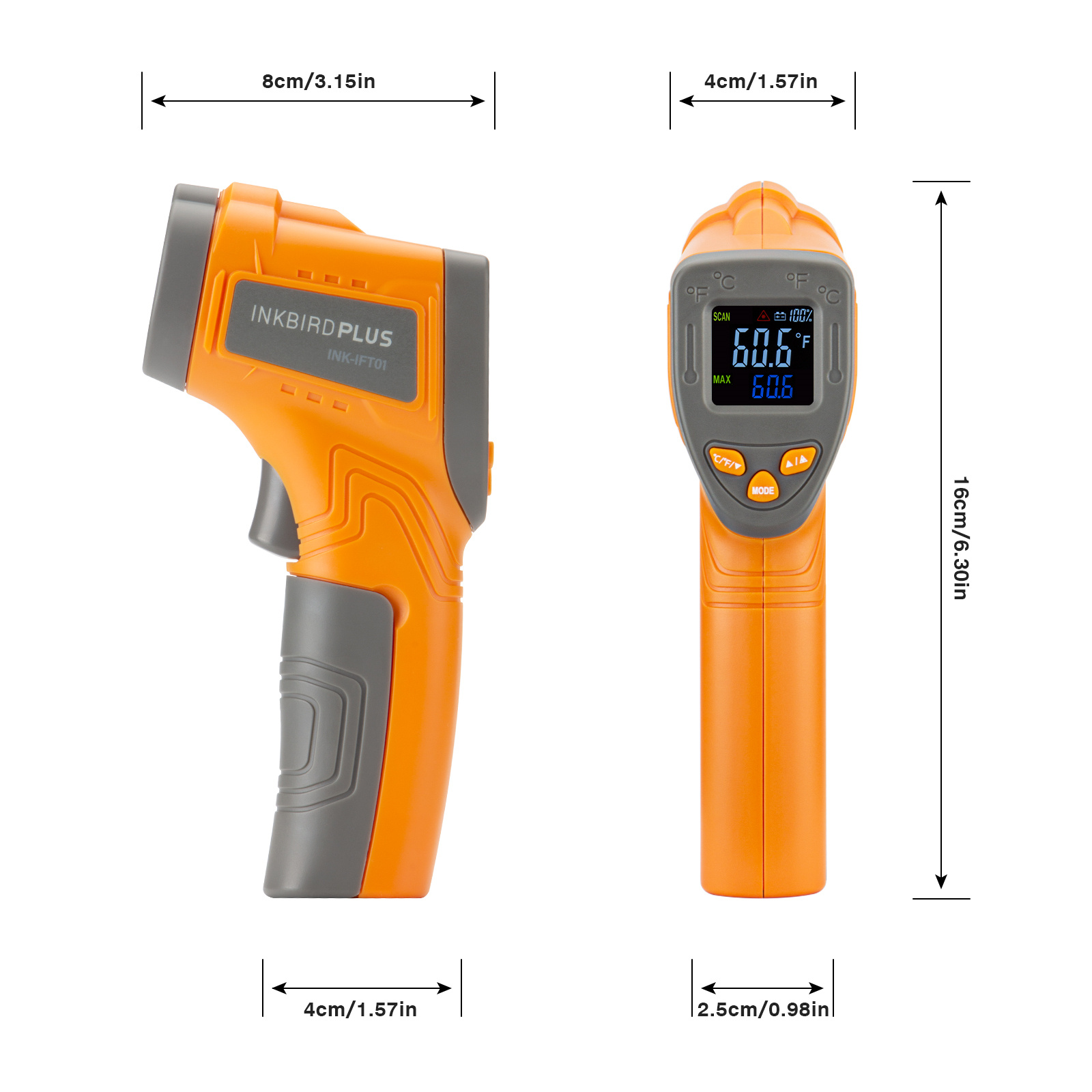 Inkbird Laser Infrared Thermom - Industrial Laser Temperature Sensor ulasan dan harga