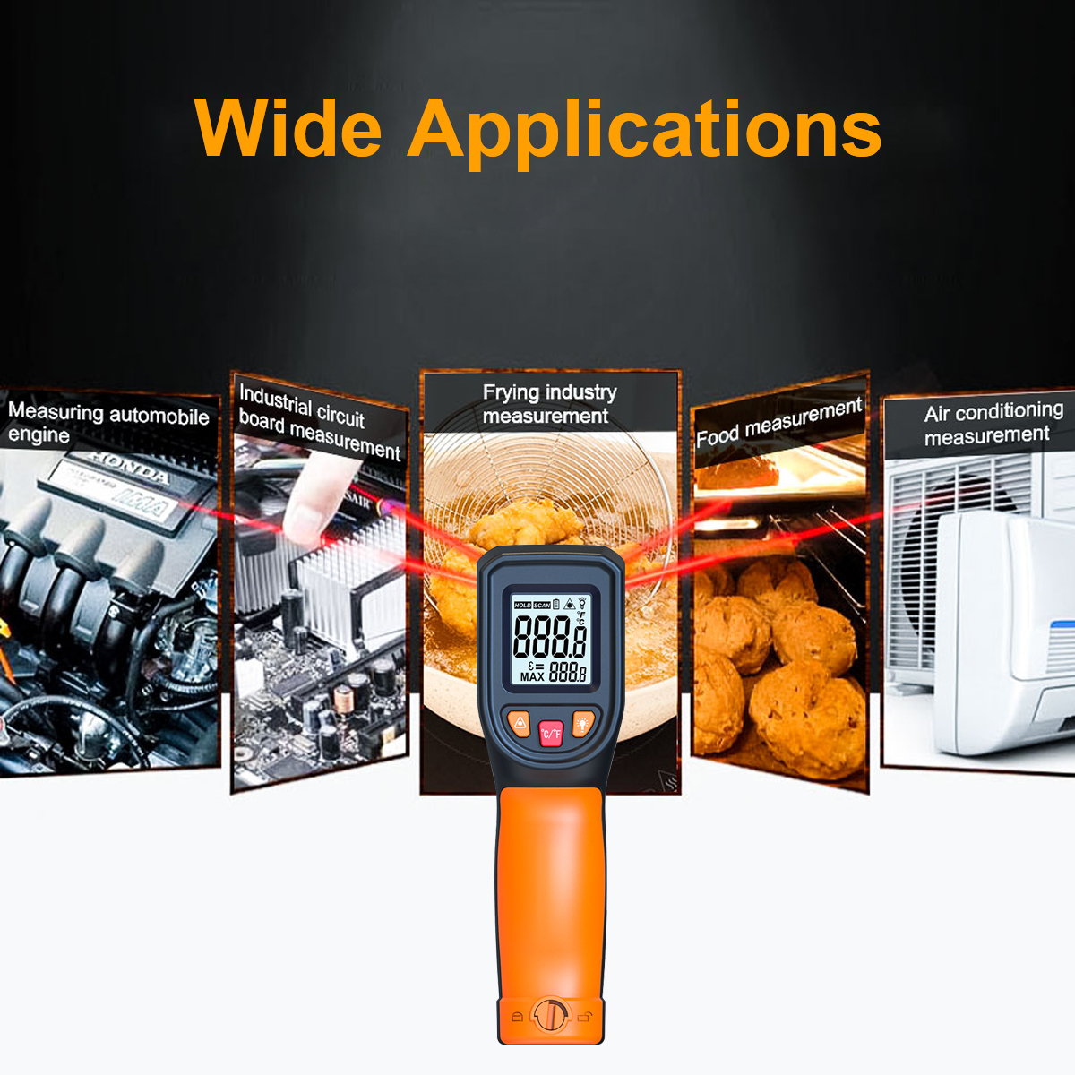 Digital Infrared Thermometer S - Industrial Laser Temperature Sensor ulasan dan harga