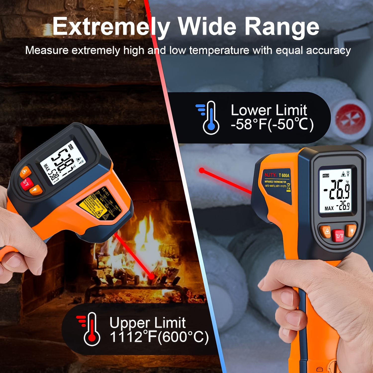NJTY T600T600A Laser Temperatu - Industrial Laser Temperature Sensor ulasan dan harga