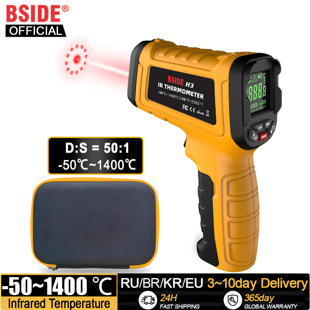BSIDE -50~1400C Infrared Therm - Industrial Laser Temperature Sensor ulasan dan harga