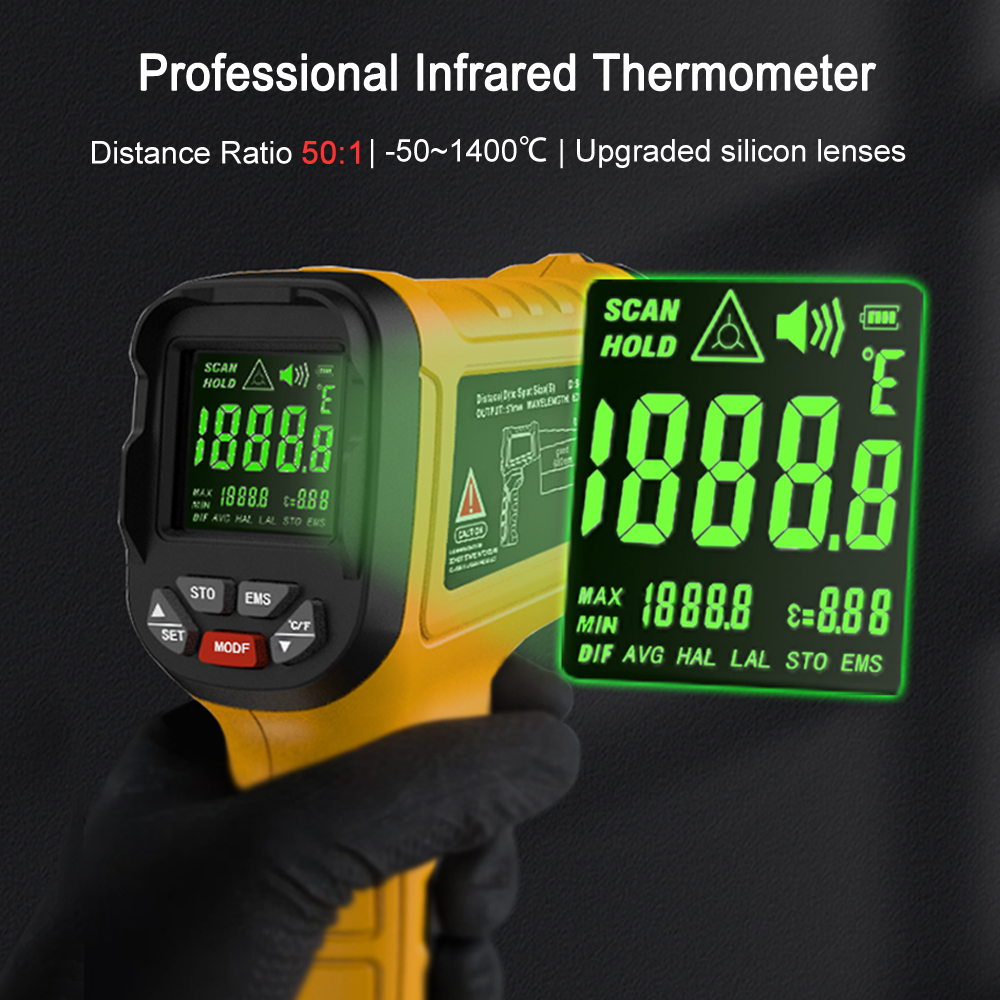 BSIDE -50~1400C Infrared Therm - Industrial Laser Temperature Sensor ulasan dan harga