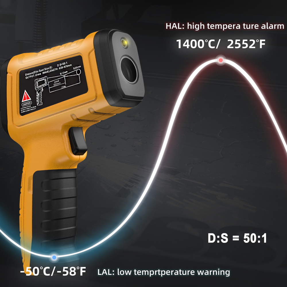 BSIDE -50~1400C Infrared Therm - Industrial Laser Temperature Sensor ulasan dan harga