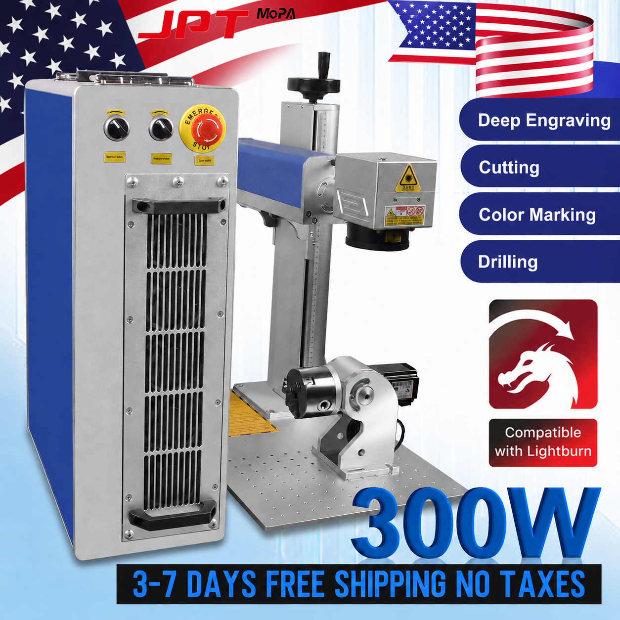 JPT Mopa Laser Marking Machine - Industrial Laser Equipment ulasan dan harga