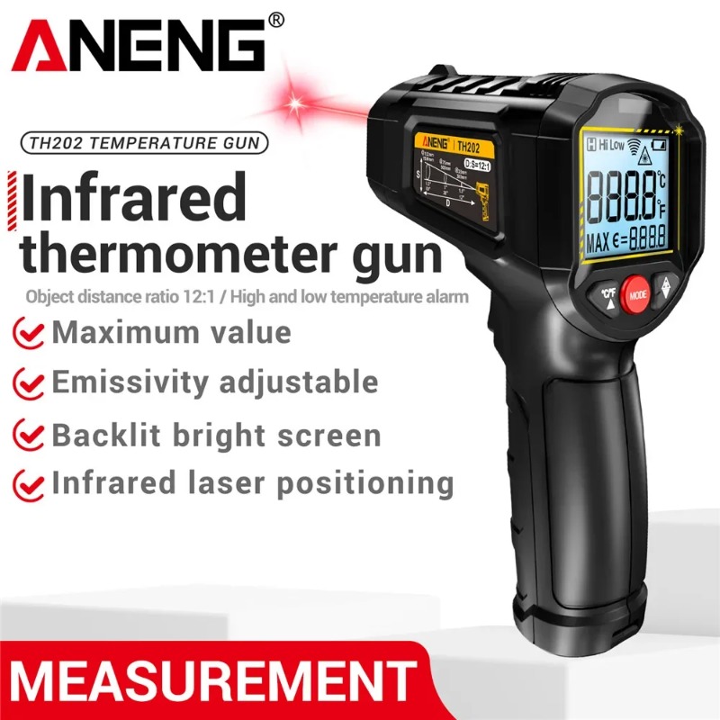ANENG TH202 Industrial Handhel - Industrial Laser Temperature Sensor ulasan dan harga
