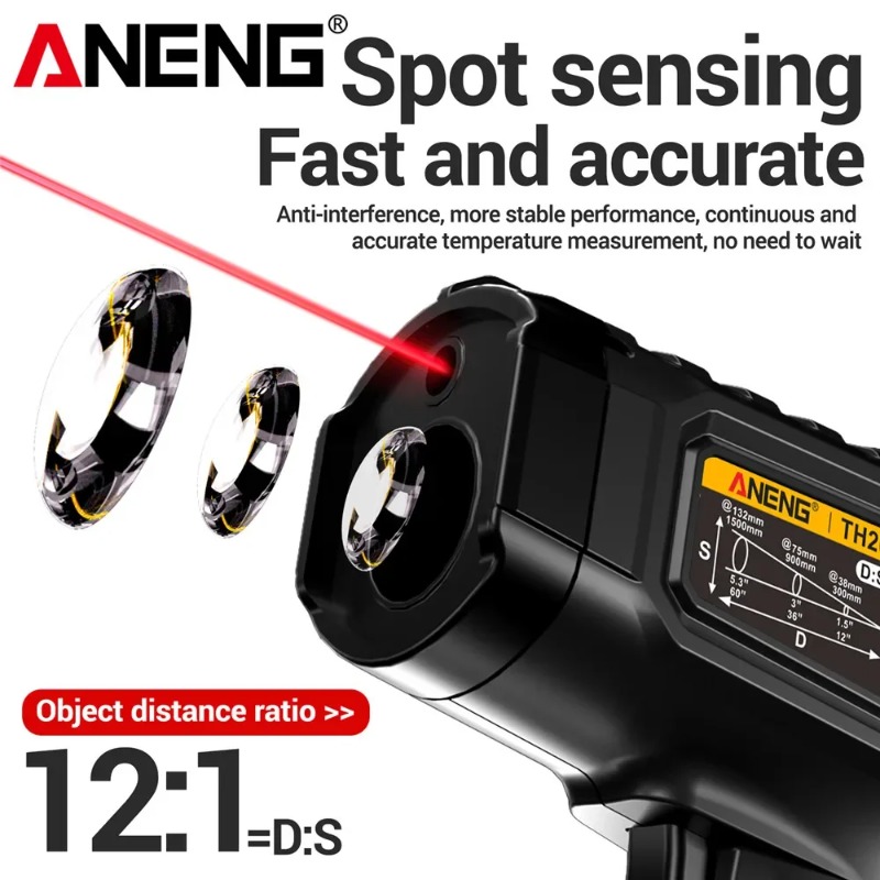 ANENG TH202 Industrial Handhel - Industrial Laser Temperature Sensor ulasan dan harga
