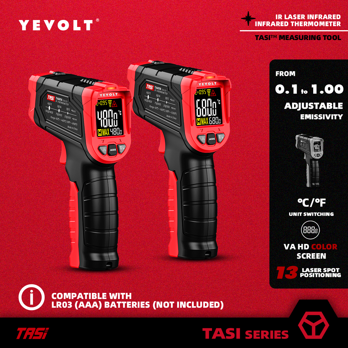YEVOLT TA601 Series Digital In - Industrial Laser Temperature Sensor ulasan dan harga