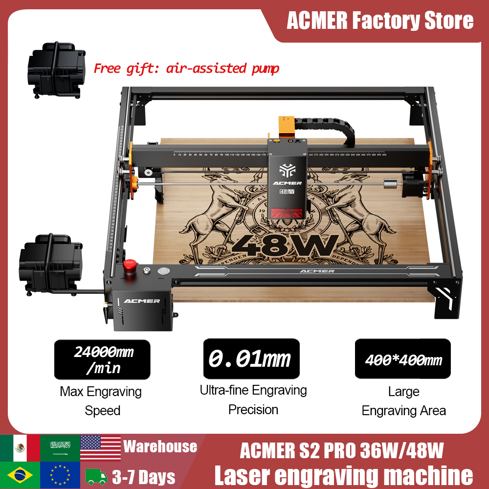 ACMER S2 PRO 36W/48W Laser Eng - Industrial Laser Equipment ulasan dan harga