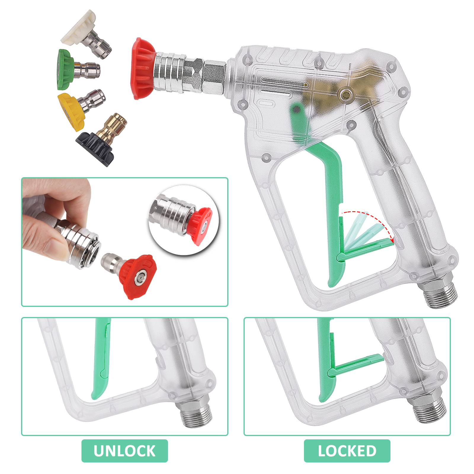 Pressure Washer Gun Kit - Conv - Laser Nozzle Ceramic ulasan dan harga